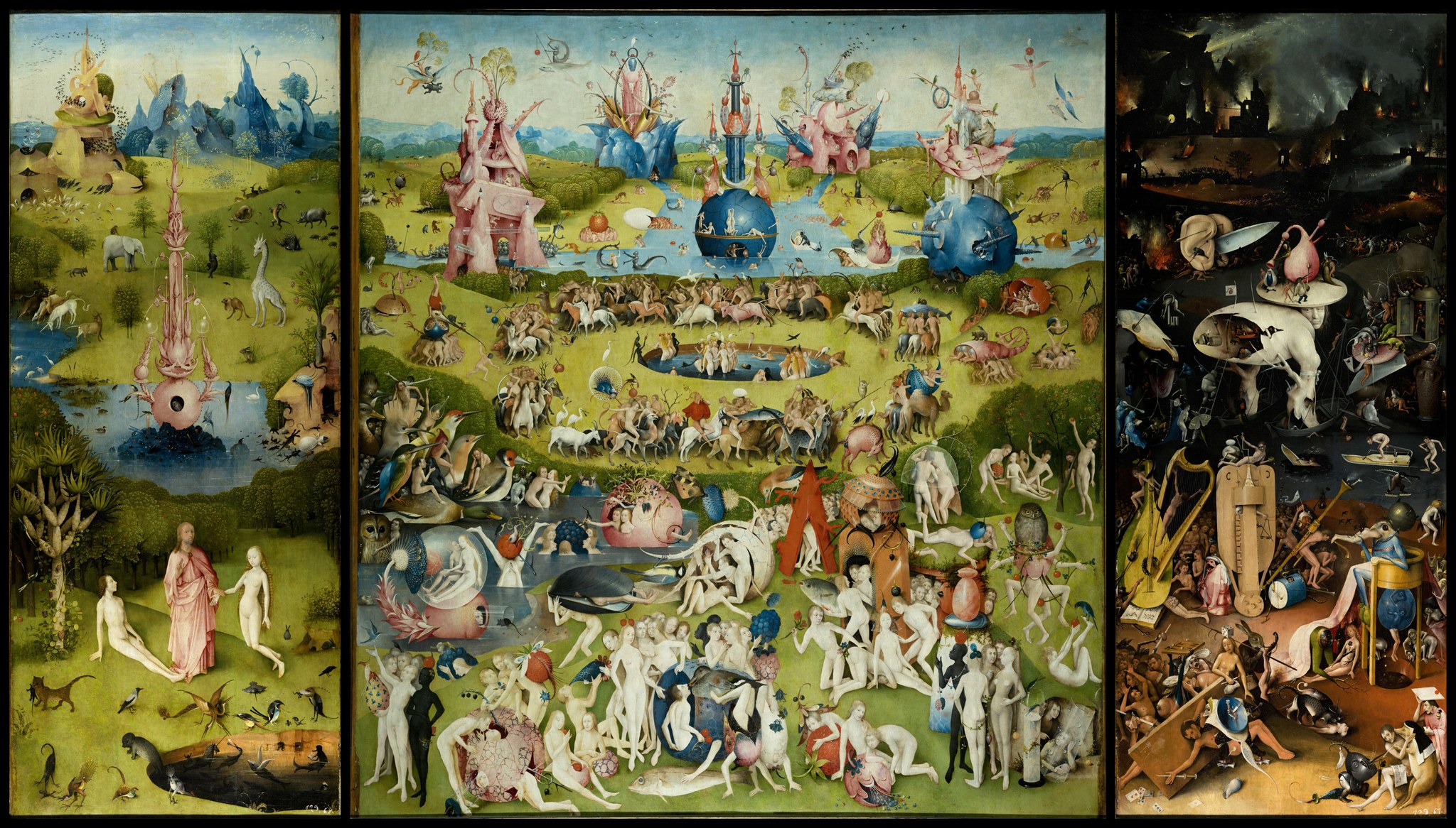 博斯《人间乐园》高清图 · Hieronymus Bosch's The Garden of Earthly Delights in high resolution