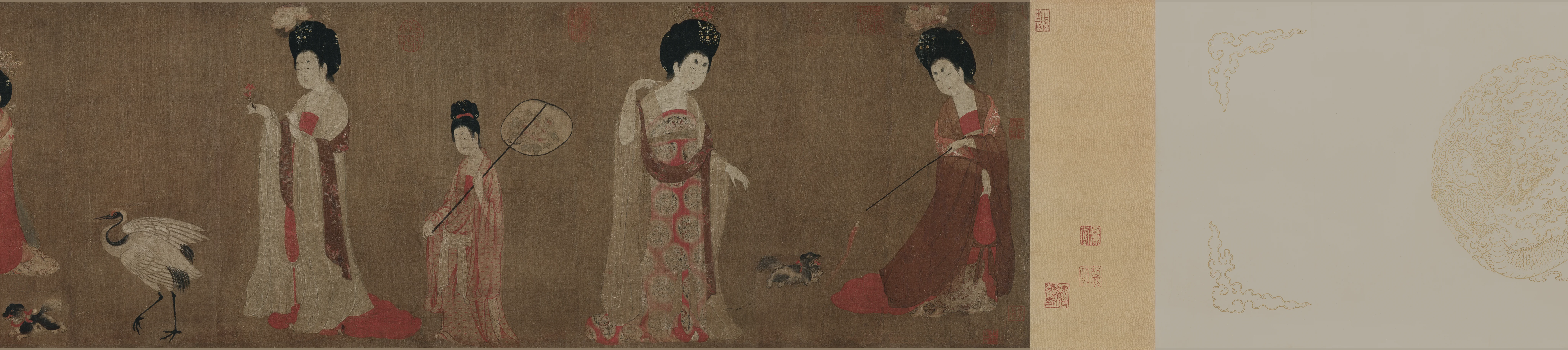 张萱、周昉《唐宫仕女图》 全图高清 · Court Ladies of the Tang full handscroll